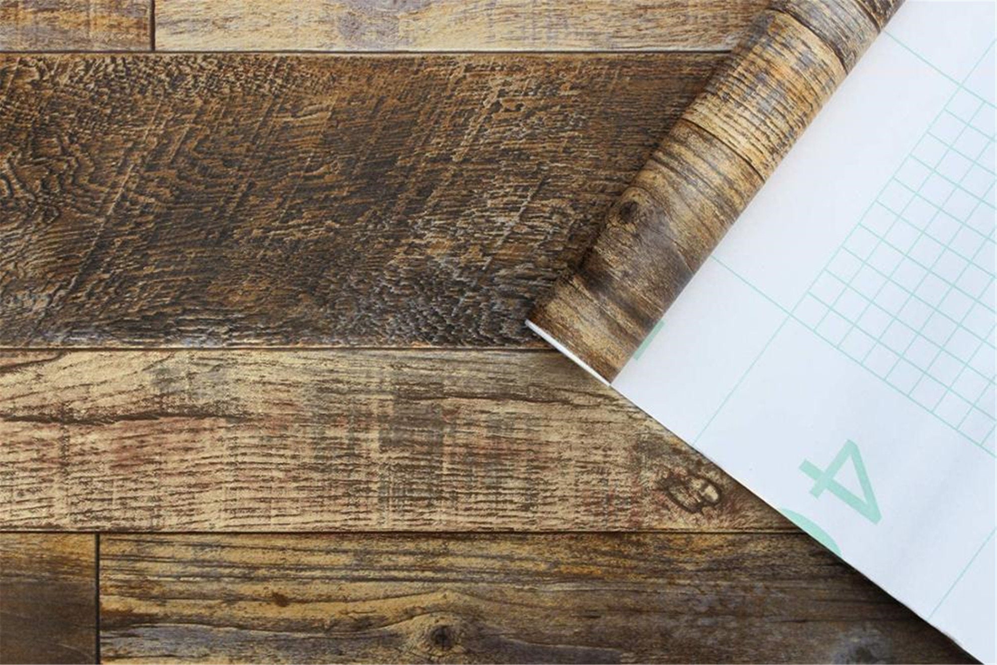 Peel and Stick Wood Plank Wallpaper Shiplap Brown Vinyl Self Etsy