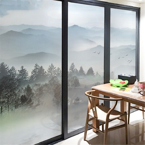 Static Cling Window Film Rain Pattern Privacy Protection Etsy