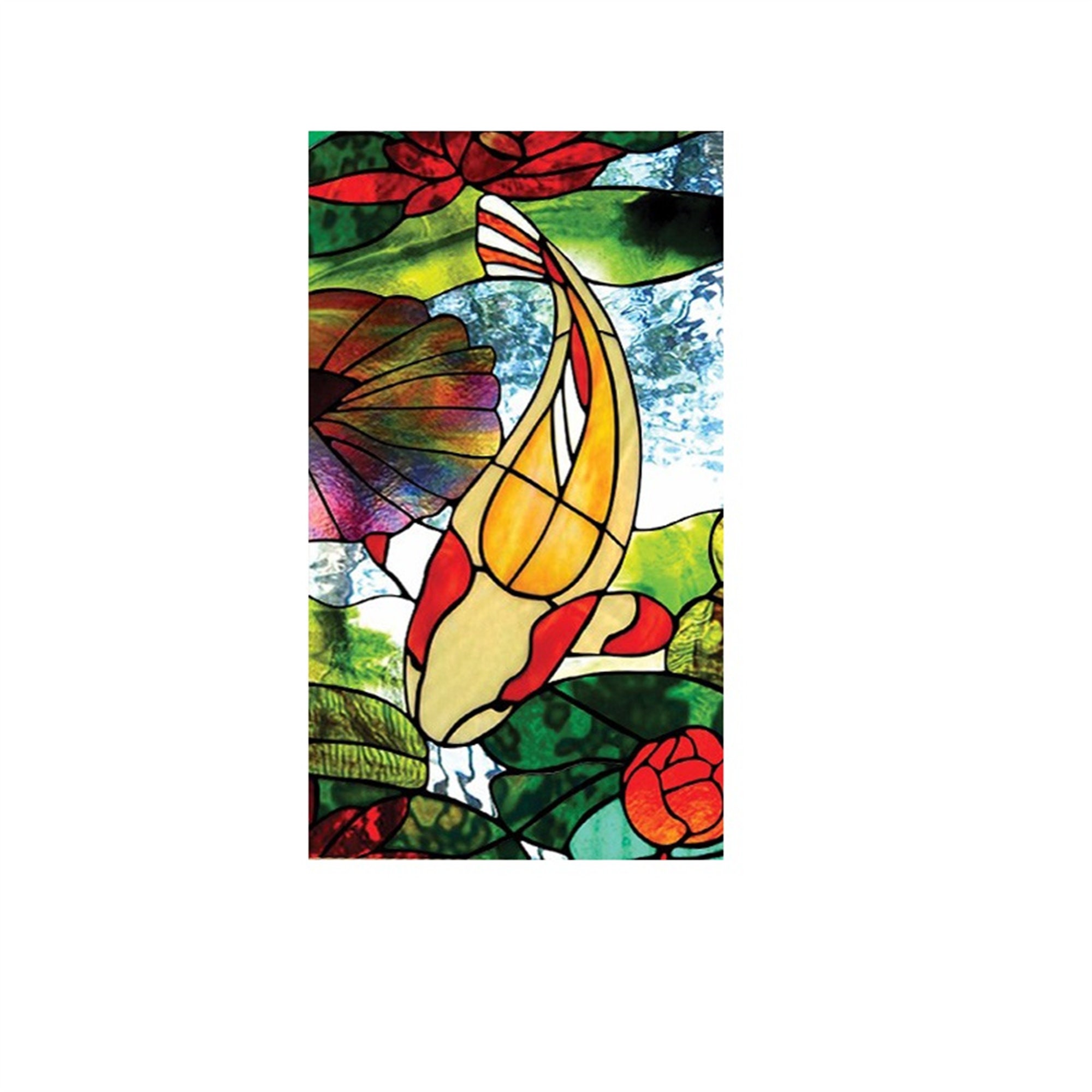 Handbemalte Fensterfolie Mit Blauen Reben – Selbstklebend, Transparent & Wiederverwendbar Für Wohnzimmer, Küche, Schlafzimmer (43x172 Cm)