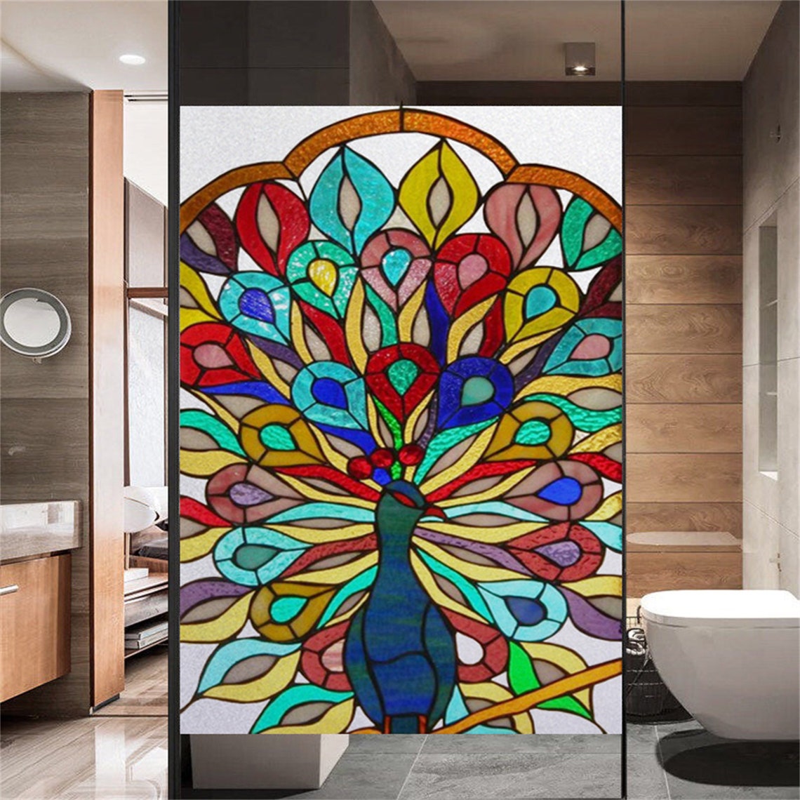 Window Film Stained Glass Stickerscustom Size Static Etsy