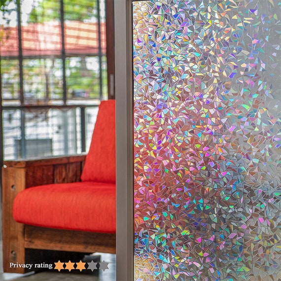 Rainbow Window Film Dichroic Window Sticker Iridescent Glass Adhesive Film