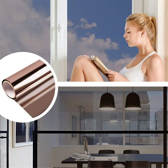 One Way Mirror Window Film Daytime Privacy Static Non-Adhesive Decorative  Heat Control Anti UV Window Tint for Home and Office - Price history &  Review