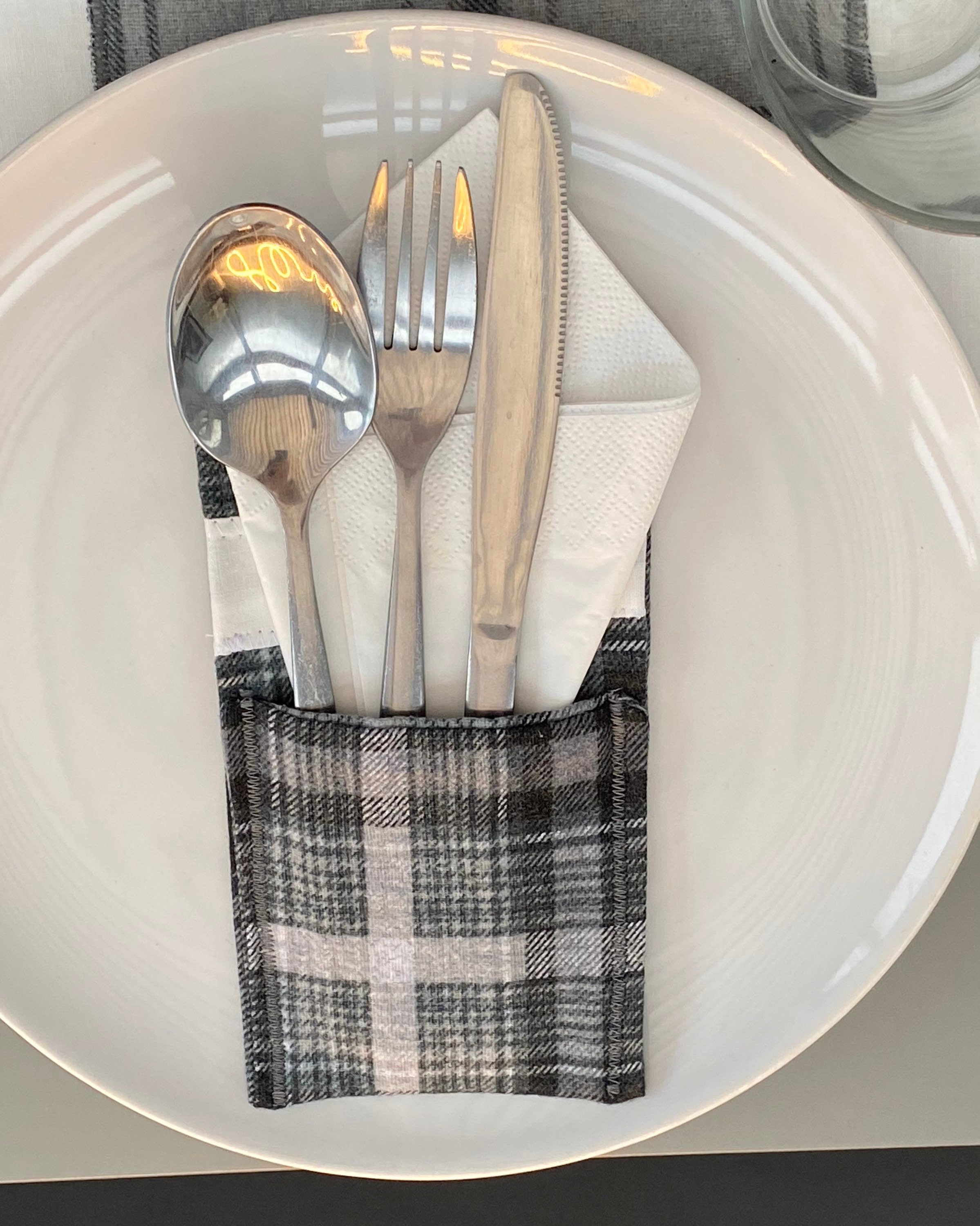 Table Runner & Cutlery Holder Set Dining Table Set Table Etsy