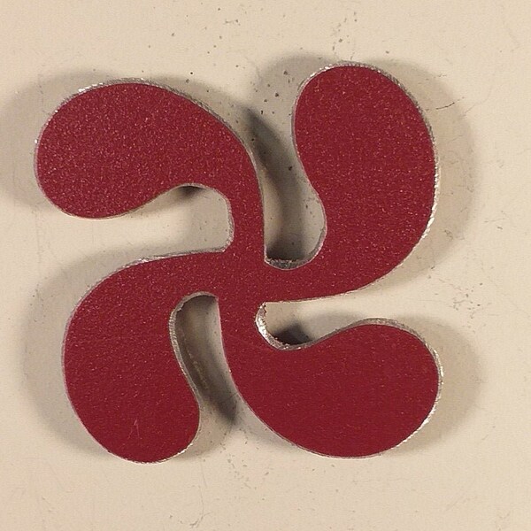 magnet Basque symbol recycled aluminum hand cut new upcycled metal