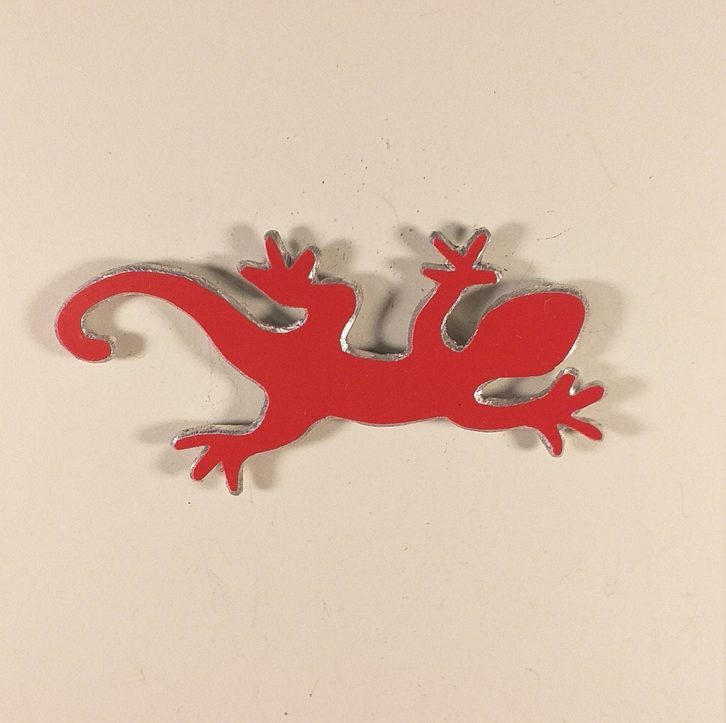 Magnet Salamandre Aluminium Recyclé Découpé Main