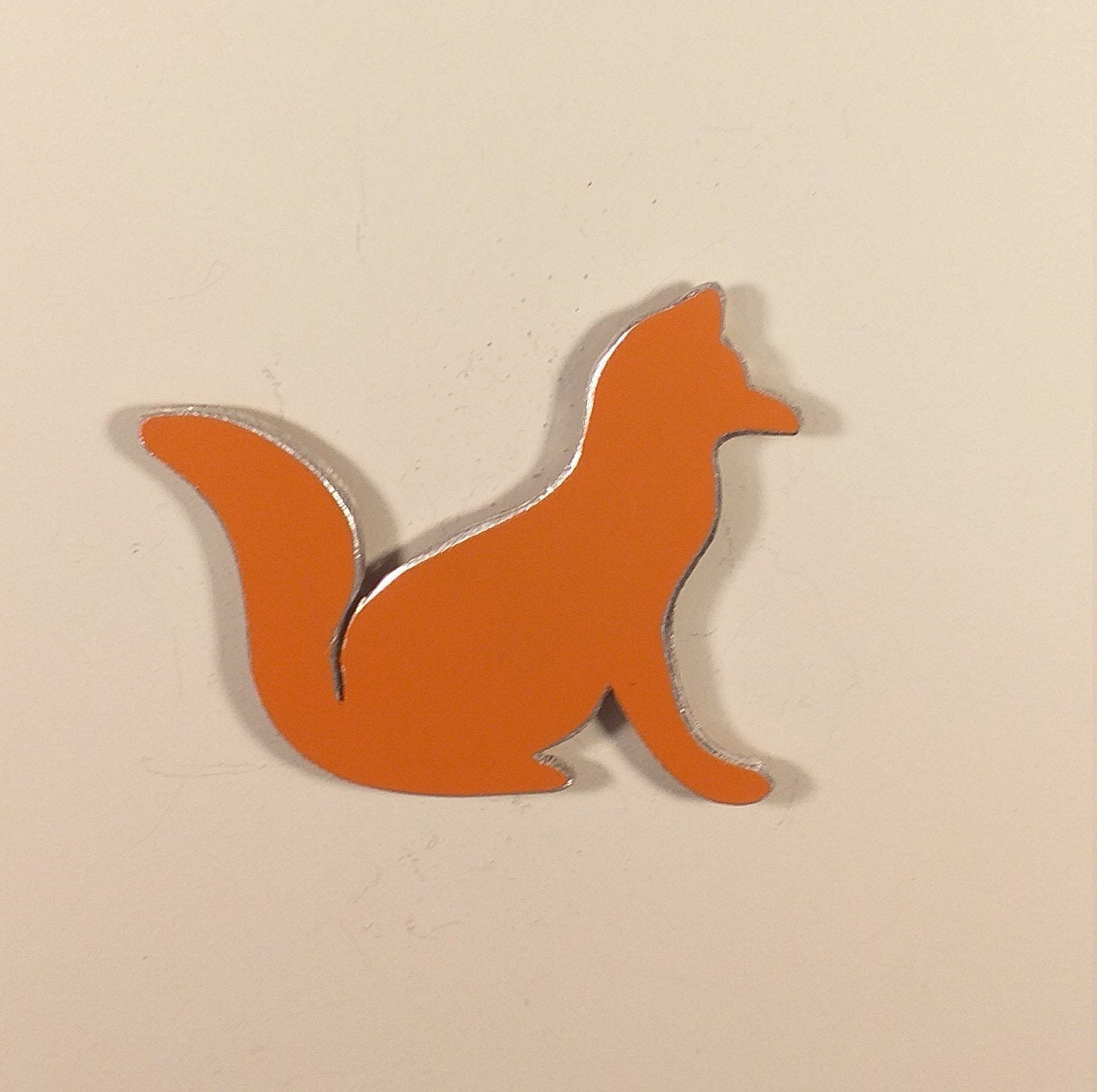 Magnet Renard Aluminium Recyclé Découpé à La Main