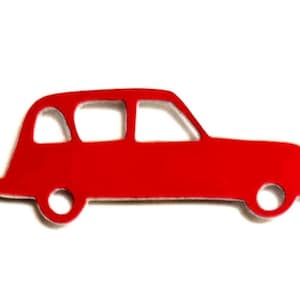 magnet auto 4L aluminium recyclé découpé à la main