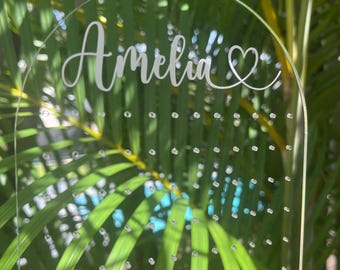 Personalized Acrylic Earring Holder: Arch-Shaped Jewelry Stand