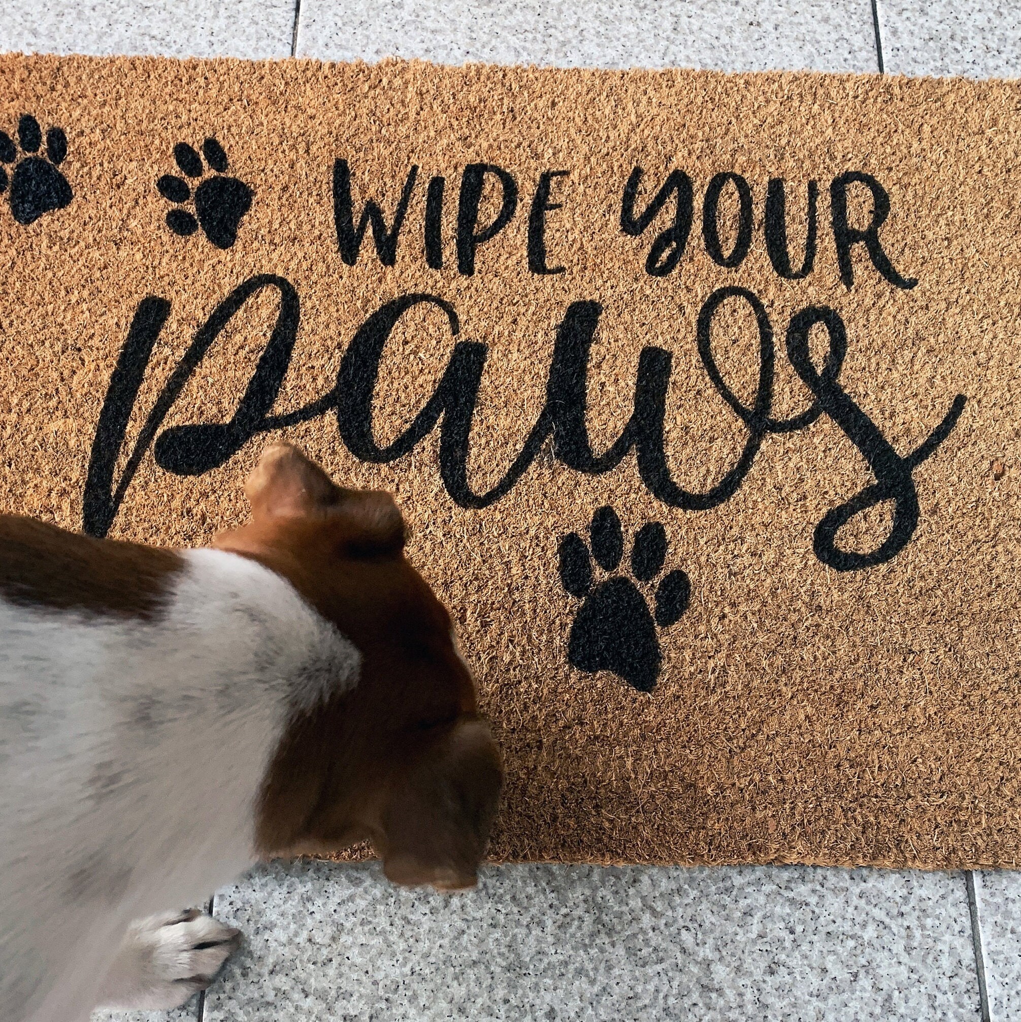 Wipe your paws door matfunny door matgift for Etsy