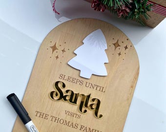 Personalised Christmas countdown sign