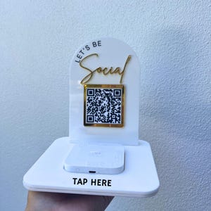 Personalized QR Code Stand for Square Reader: Custom Business Signage