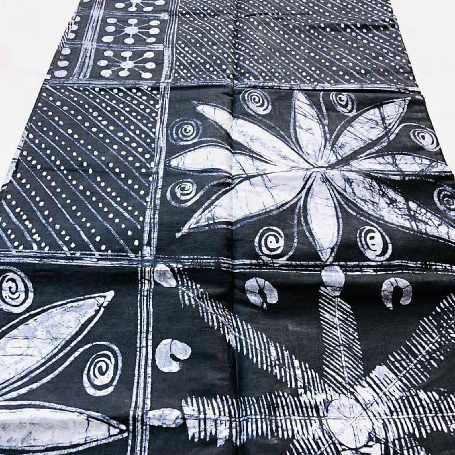 Handmade batik fabric African batik handdrawn adire | Etsy