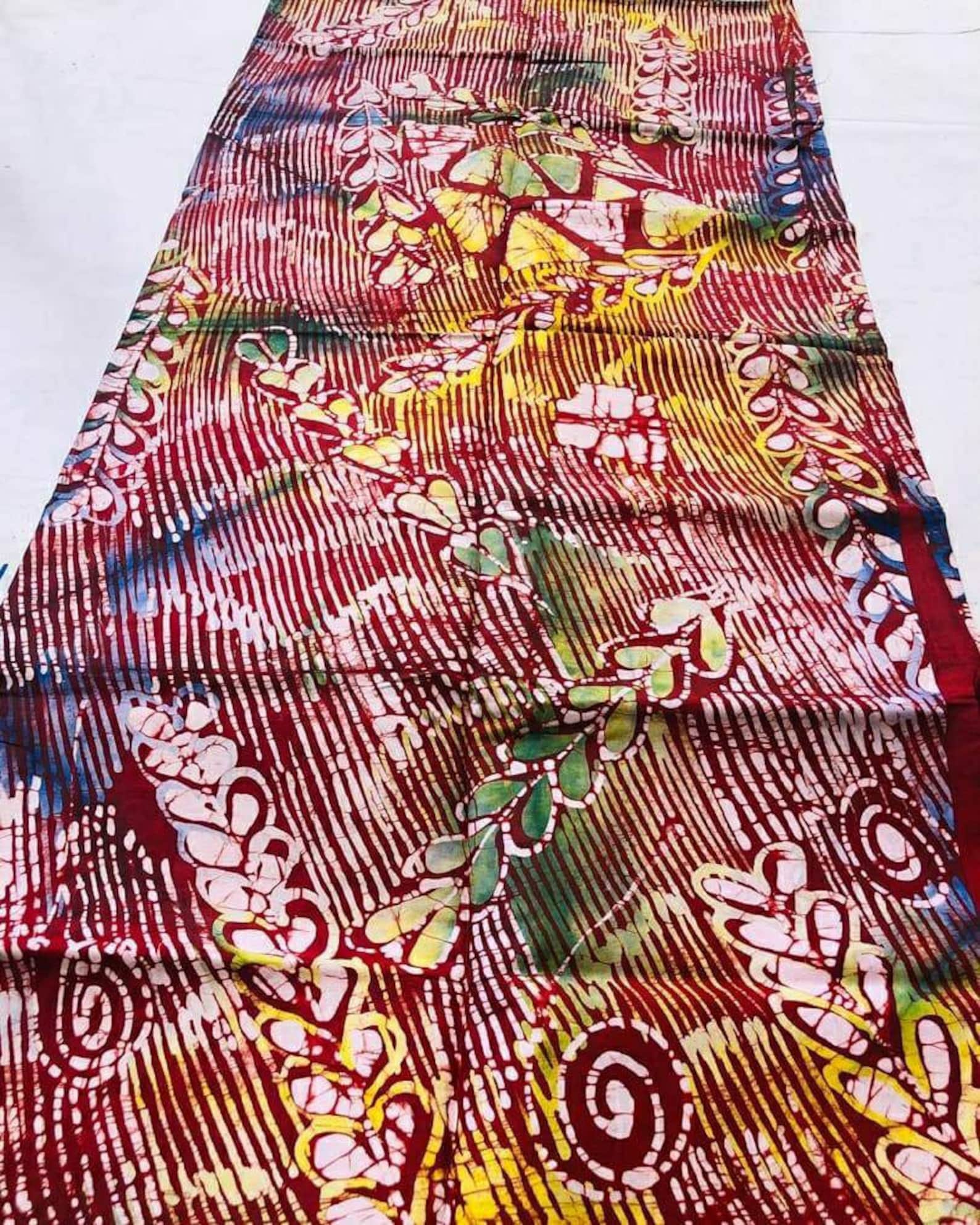  Tissu  batik  abstrait nig rian fait main batik  africain  