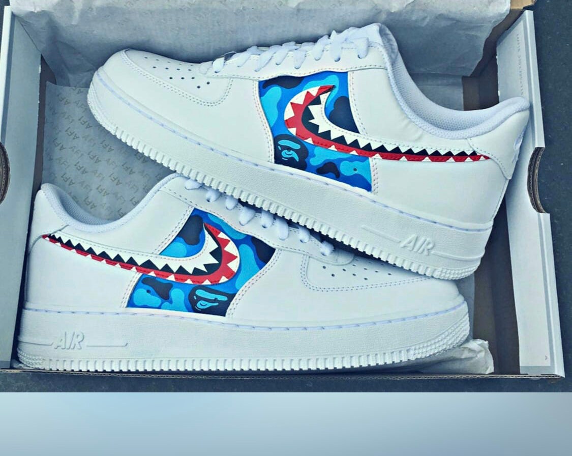 Custom Bape Nike Air Force 1's | Etsy
