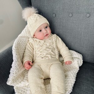 Sitter baby suit - Baby girl suit - Knitted baby suit - Wool baby set - Baby girl set - Knitted baby set - Wool baby hat - Baby sweater