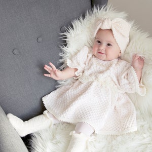 Baby girl dress - Fancy baby dress - Sitter baby dress - Baby girl - Sitter baby - Baby photo props - Knitted baby dress - Eletto baby -Cozy