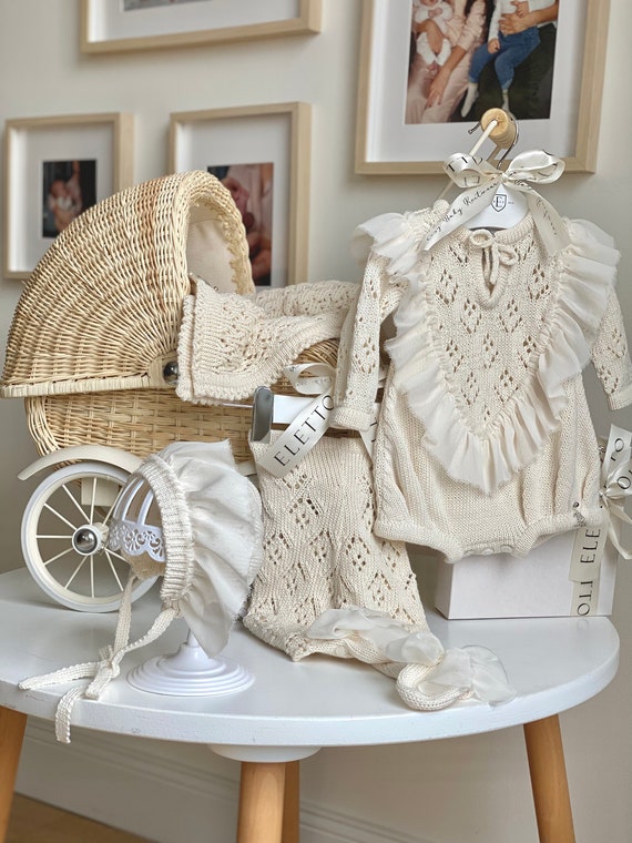 Uposao 2Pcs Ensemble Barboteuse Tricotée Pour Photos De Bébé Nouveau-Né Avec Bonnet - Tenue Mignonne Pour Garçons Et Filles