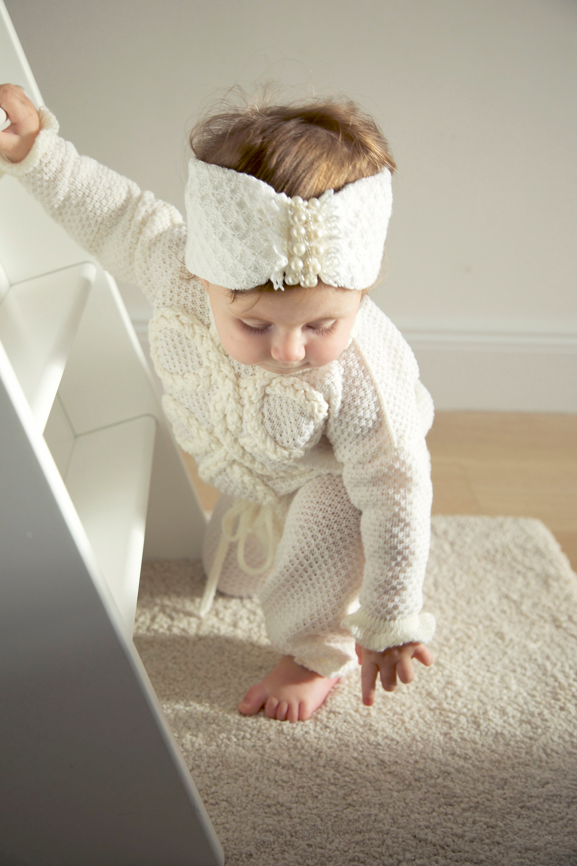 Baby Suit - Baby Knitted Set - Sitter Baby - Baby Girl