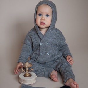 Knitted baby set - Baby knitwear - Toddler boy - Baby boy set - Baby boy - Sitter baby set - Toddler baby - Boy hat - Toddler hat - Knitwear