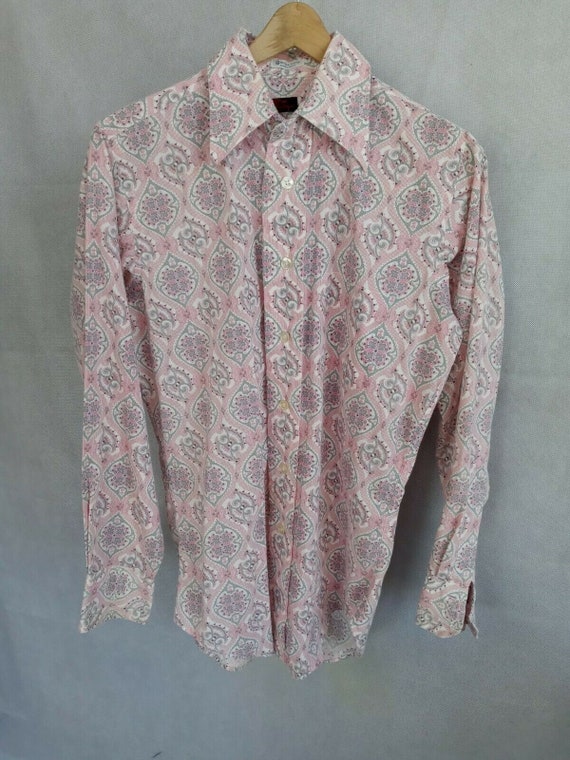 casual long sleeve paisley vintage shirt