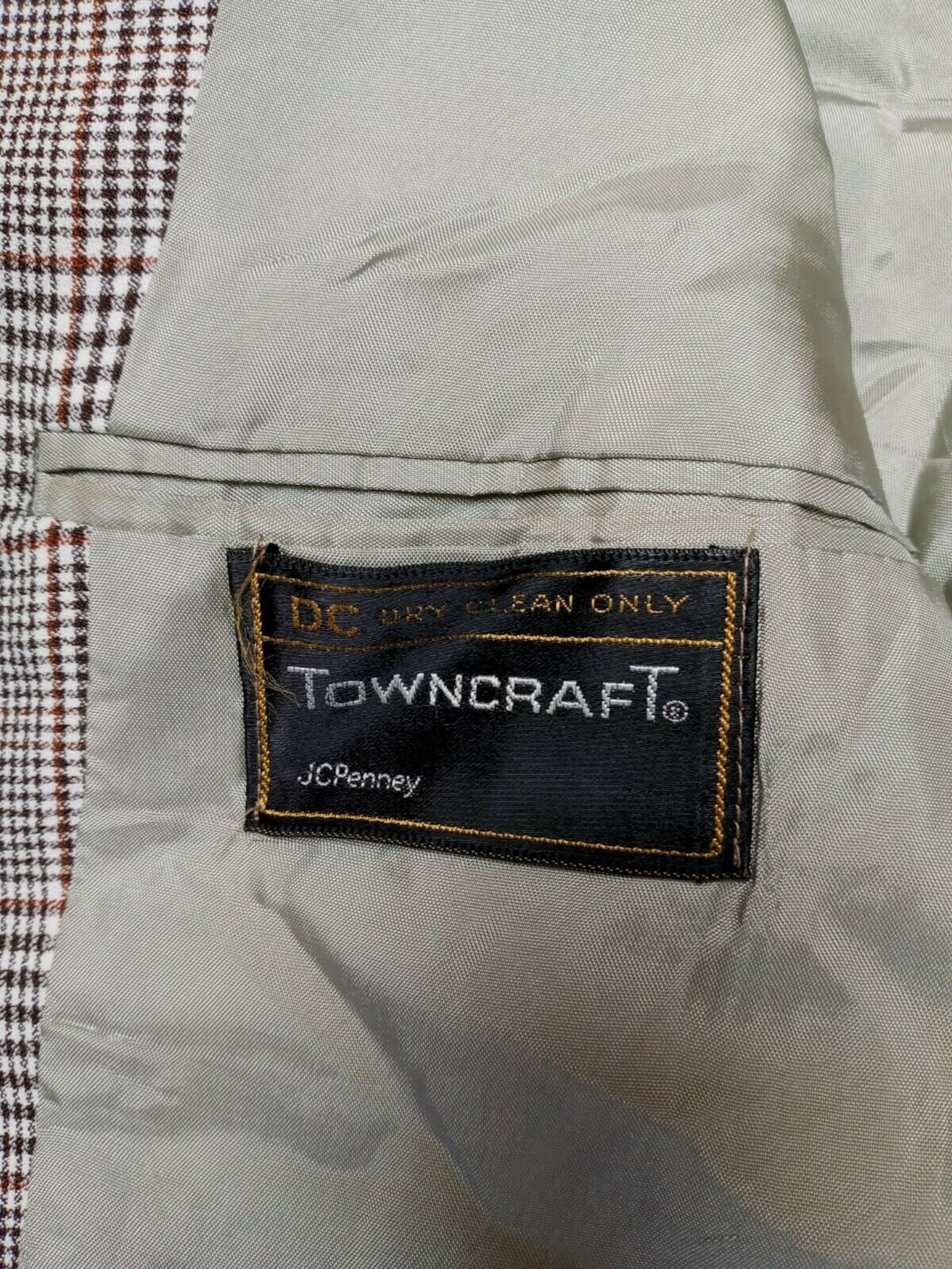 Vintage Towncraft JC Penney Mens Brown Plaid Sport Coat Jacket Etsy