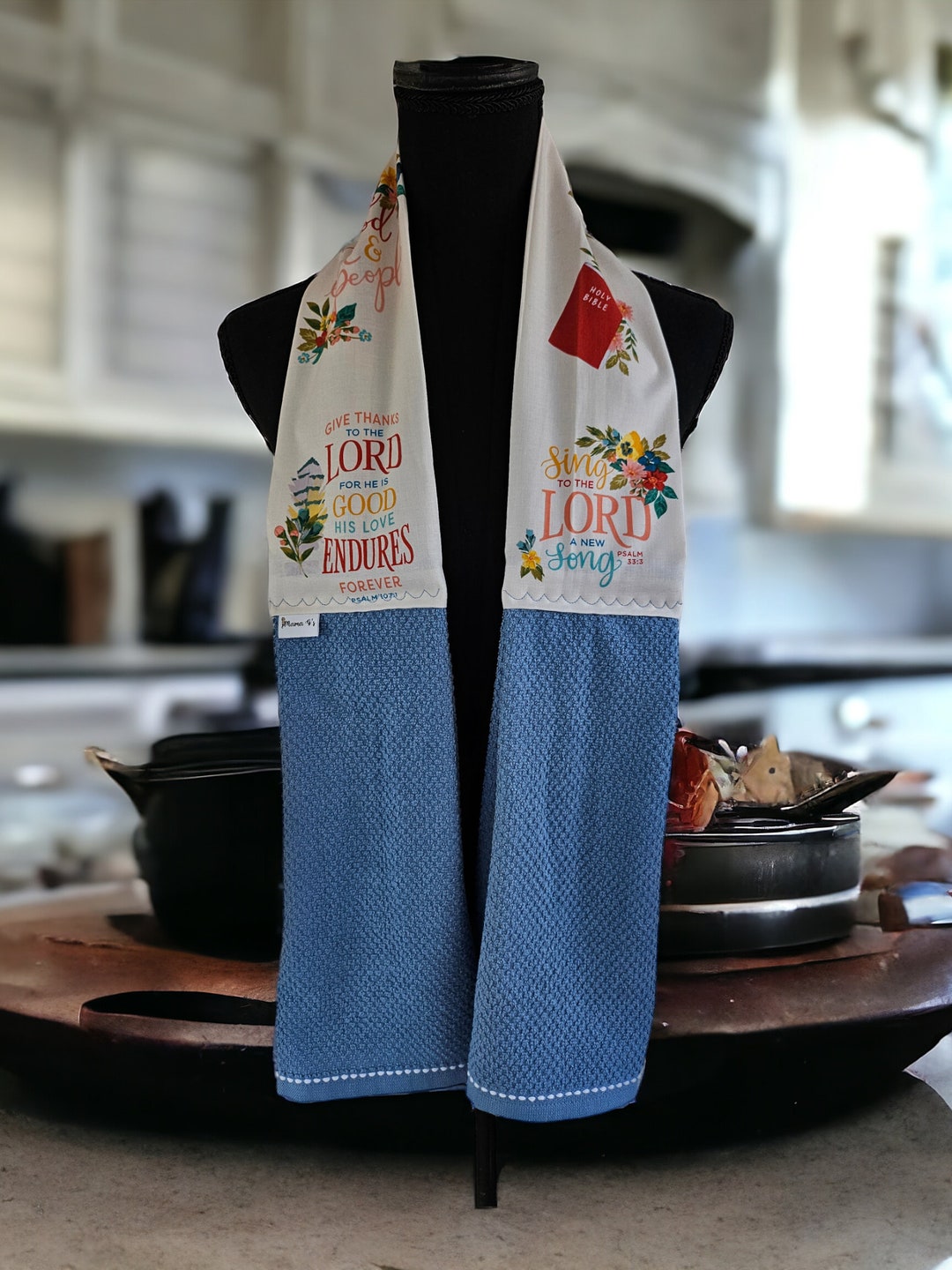 Easter Kitchen Neck Towel, Religious Quotes Kitchen Boa, Dishtowel