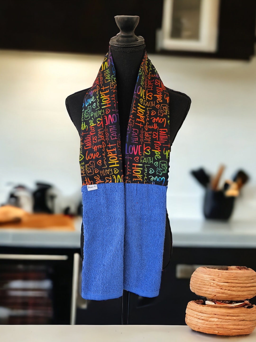 Religious Themed Kitchen Neck Towel, Faith Sayings Kitchen Boa, Kitchen