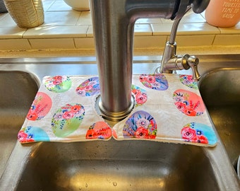 パステルエッグテーマの蛇口マット、蛇口スプラッシュキャッチャー、キッチンシンクスプラッシュキャッチャー、バーシンクウォーター、ドリップキャッチャー、蛇口マット、ギフト