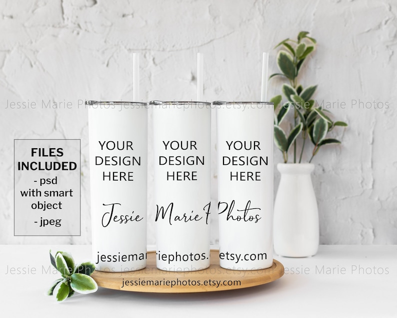 Download 20oz Skinny Tumbler Mockup Full Wrap Skinny Tumbler Mock Up Photo Psd With Smart Object Front And Back Sides White 3 Skinny Tumbler St001 Photography Art Collectibles