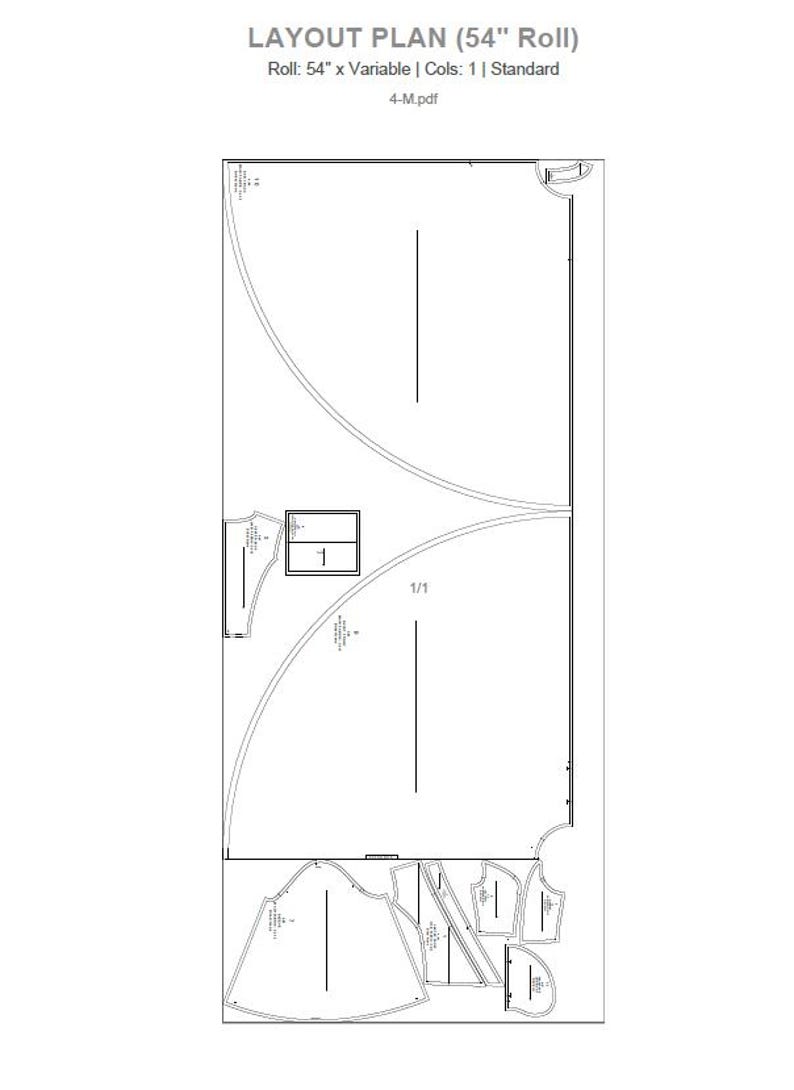 Bridal Gown Sewing Pattern: Surplice Neckline, Bishop Sleeves/Evening Dress Pattern (XXS-10XL)(PDF Pattern) image 5