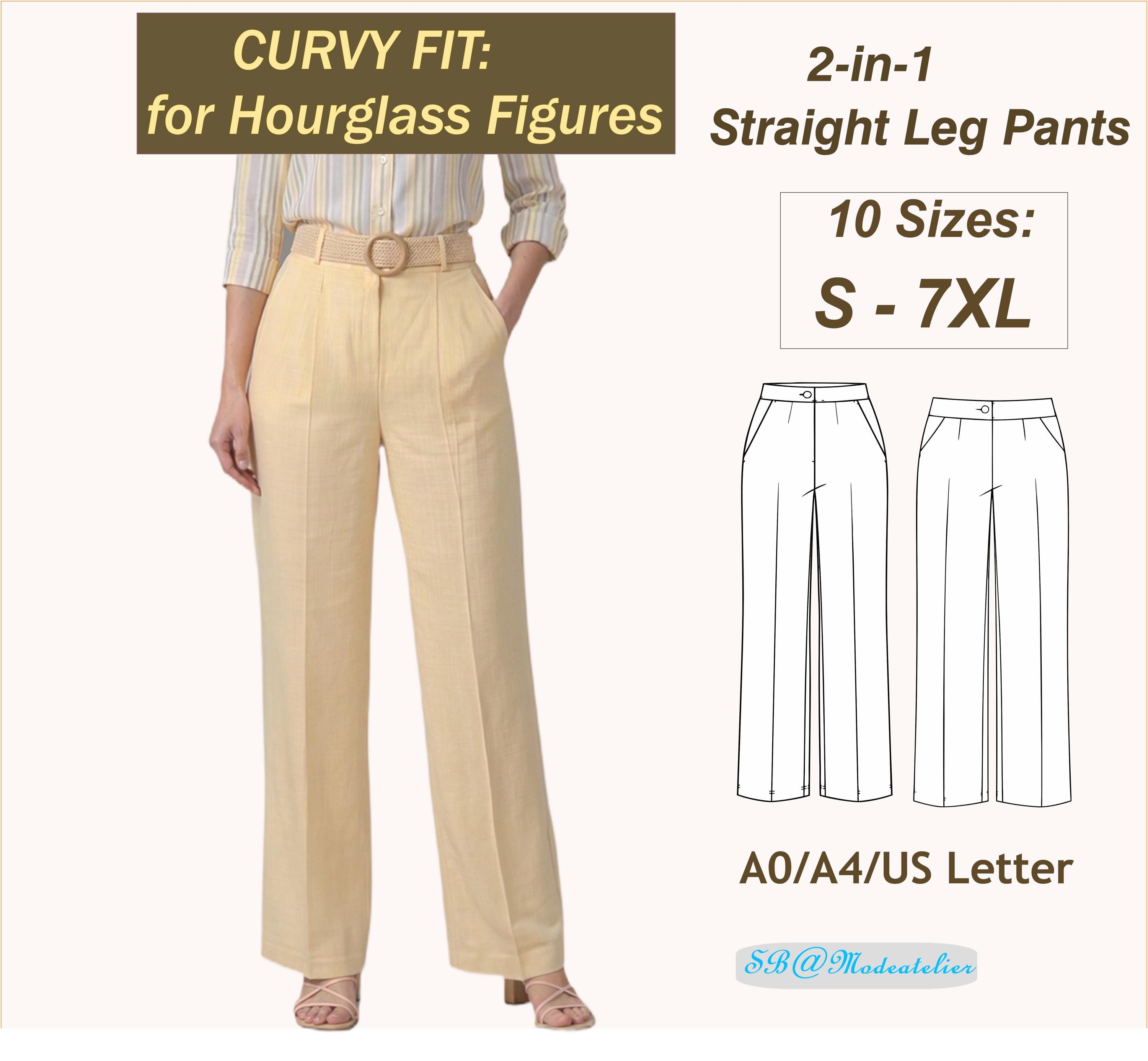 High Waisted Curvy Fit Pants - Etsy High Waisted Curvy Fit Pants - Etsy
