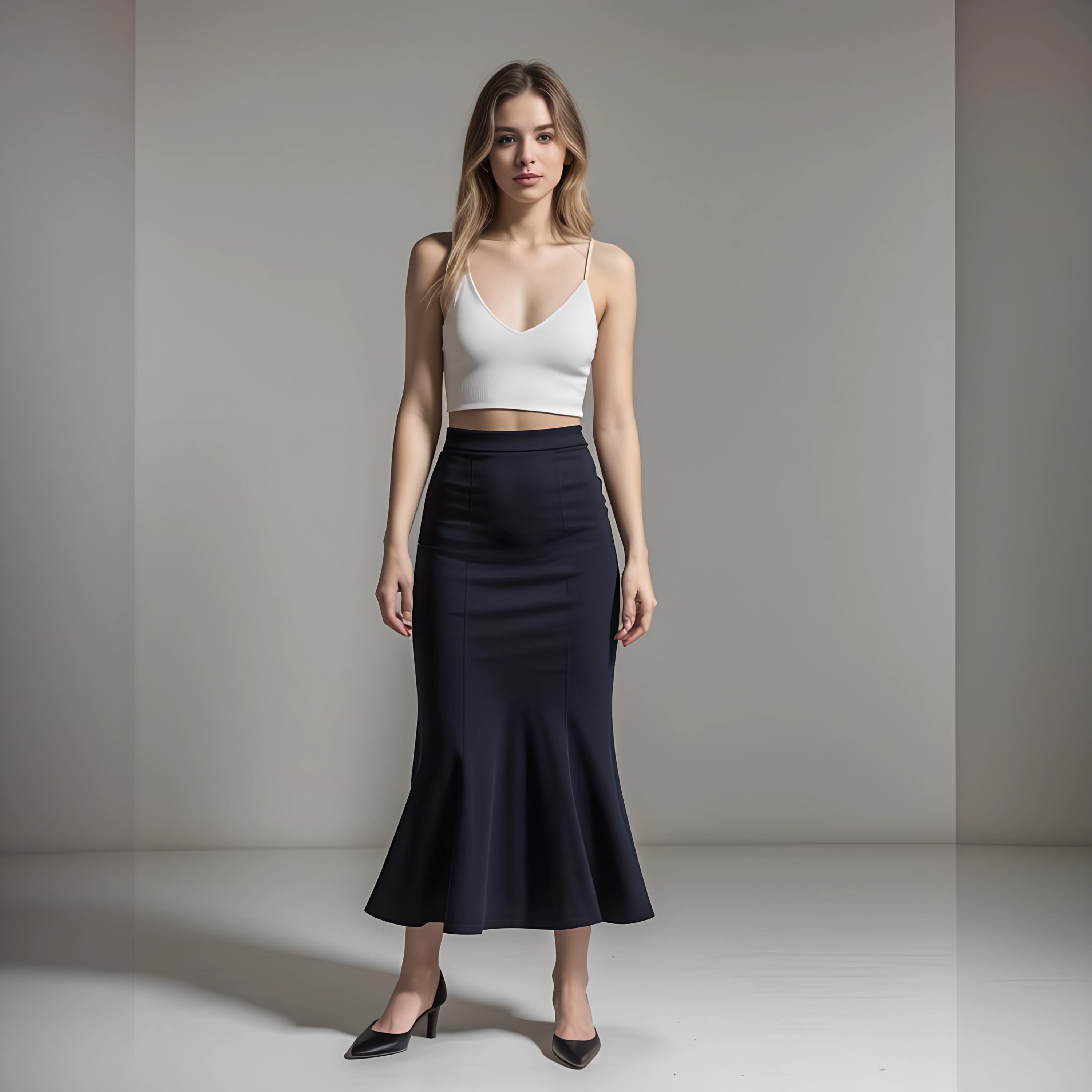 Gored Midi Skirt Sewing Pattern Sewing Pattern/ Gored Skirt