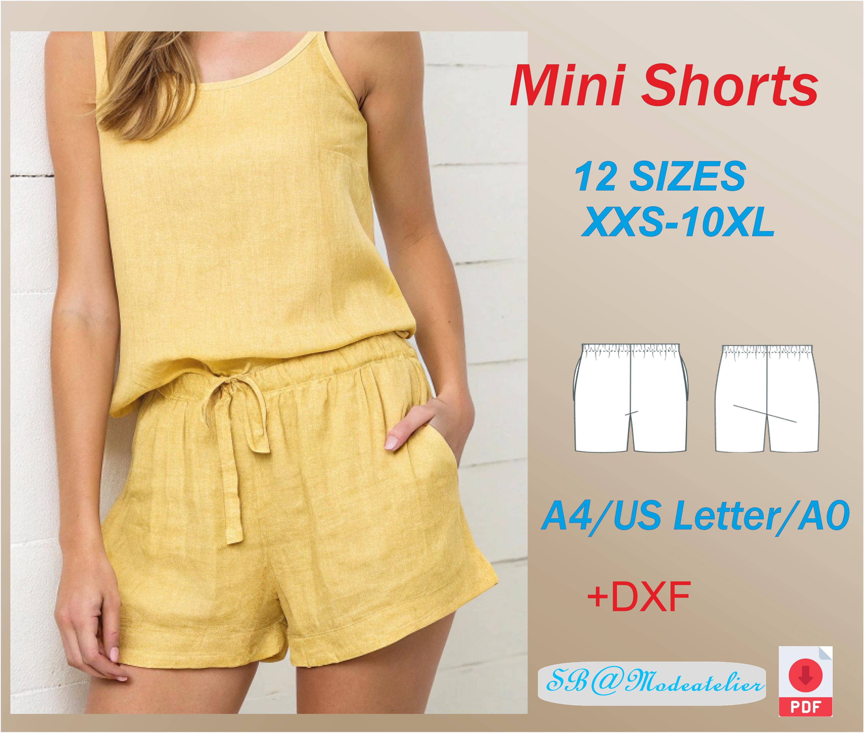 Short femme rayures rouge en Tencel
