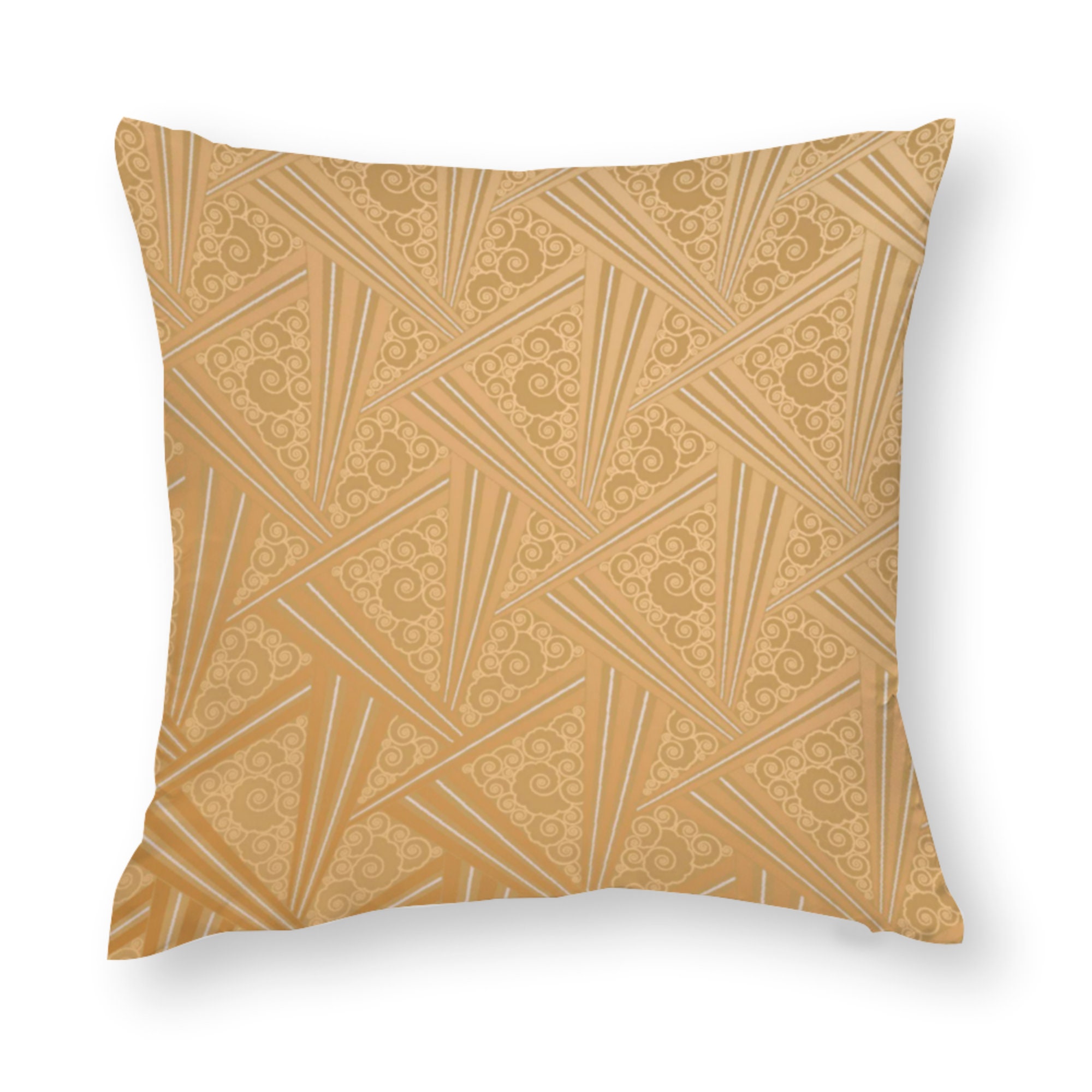 Gold Geometric Cushion Covers Art Deco Style Cushion Cover Etsy