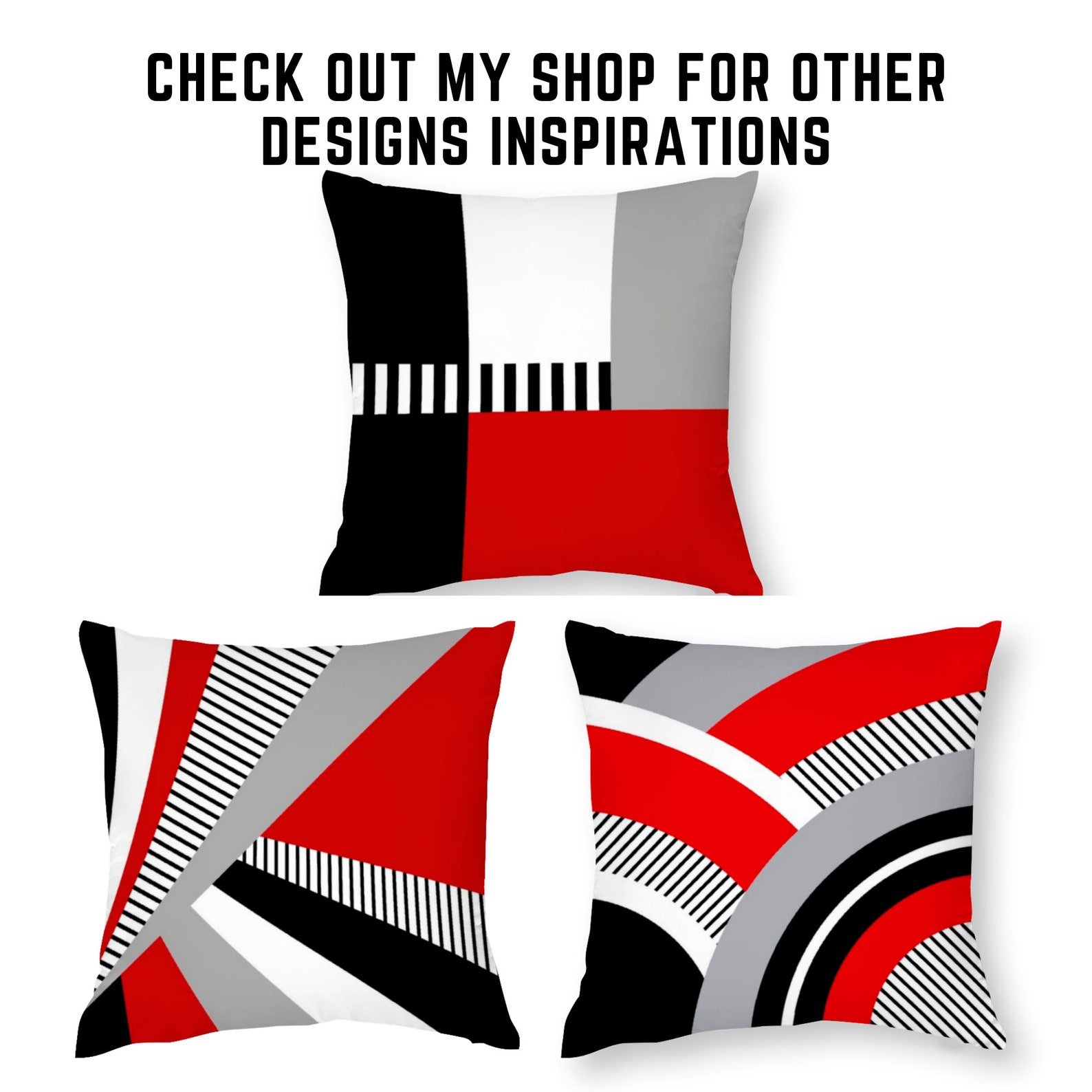 Abstract Yellow & Grey Pillow Cover Geometric Cushion Cover Etsy