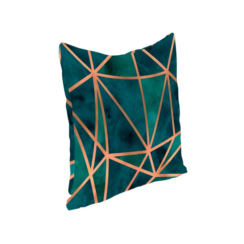 Cushion Covers UK Teal Green Blue & Copper Pillow Covers Etsy UK