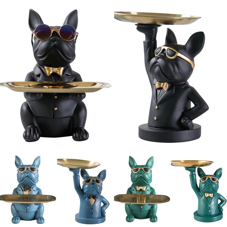 Nordic French Bulldog Statue Table Decor Boho Home Decor Etsy