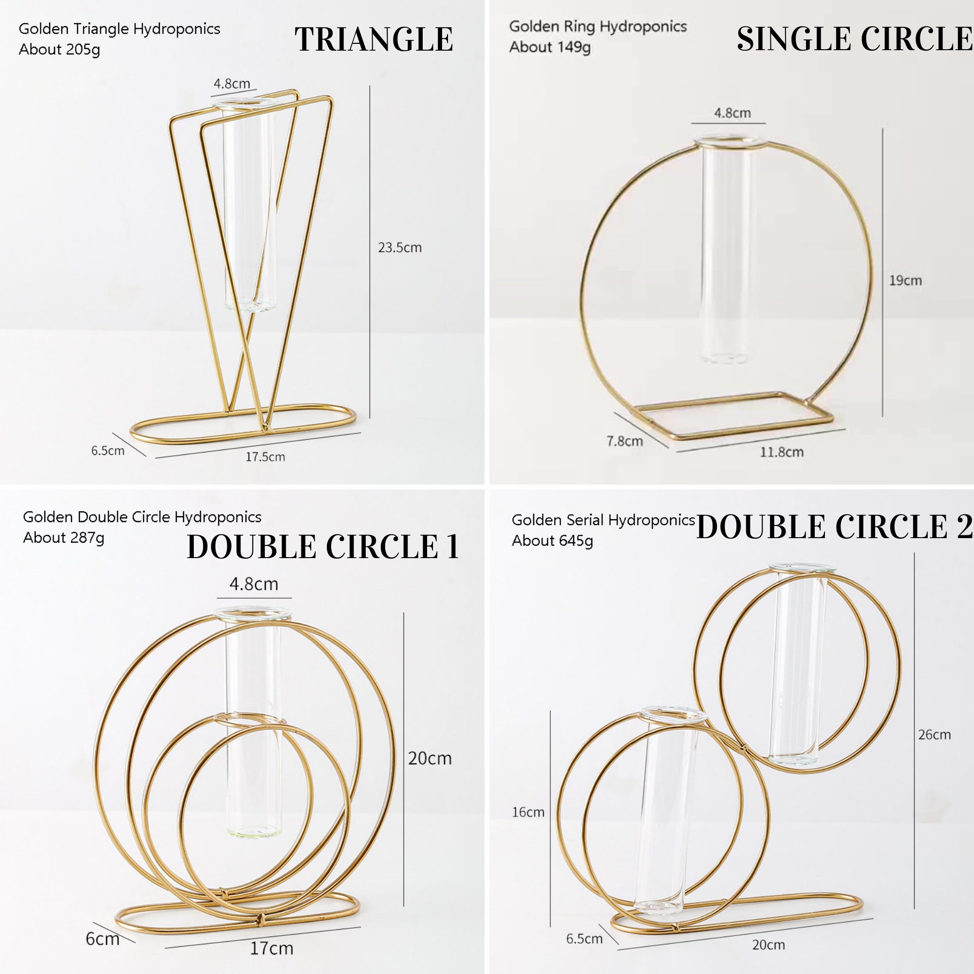 Hydroponic Vases UK Propagation Gold Metal Wire Vase Etsy