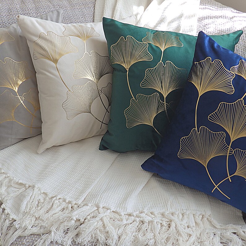Luxury Cream & Gold Scatter Cushion Covers 18x18 Throw Pillow Etsy