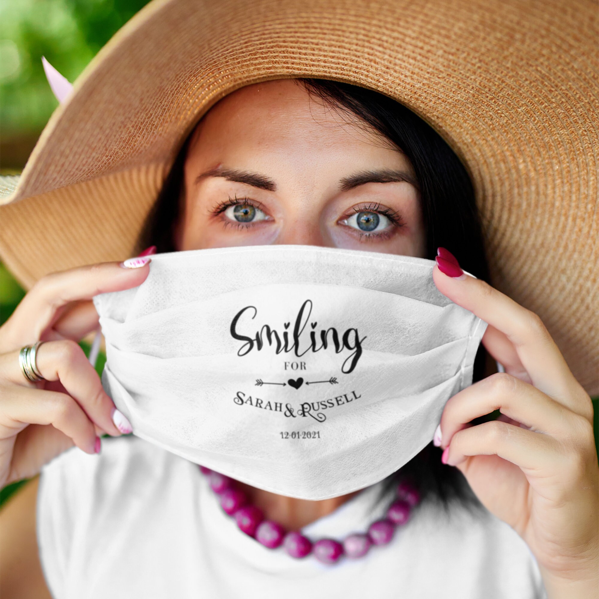 Wedding Masks for Guests Personalised Wedding Masks for Etsy UK