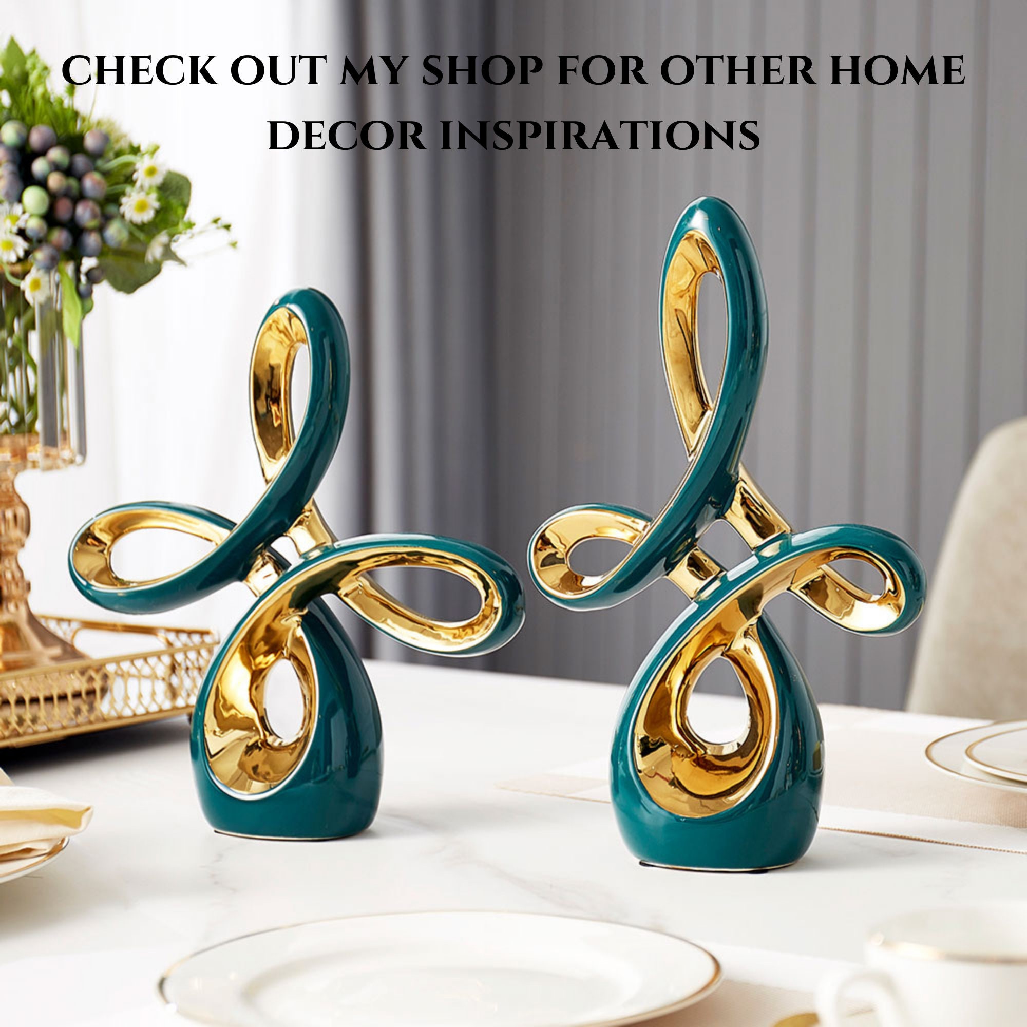 Abstract Art Ceramic Ornaments Decorative Figurines Modern Etsy