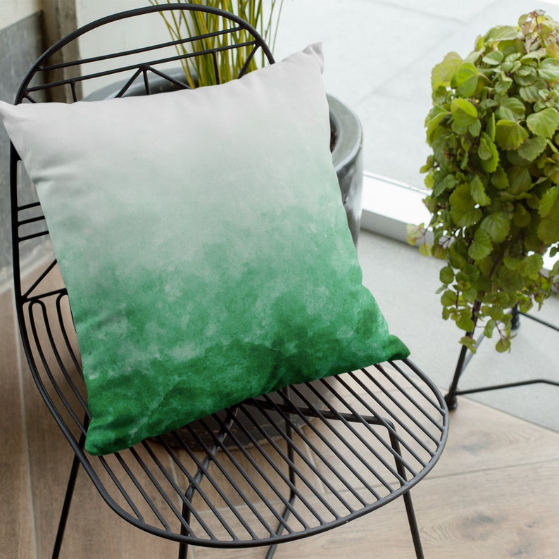 Green Dipdye Cushion Cover Ombre Cushion Covers Pillow Etsy