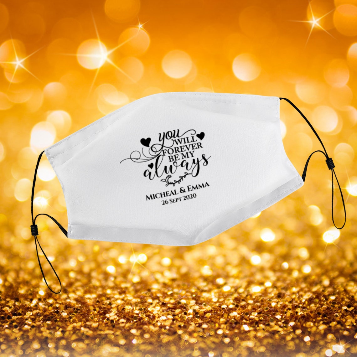 Custom Face Mask For Wedding Guests Wedding Masks Etsy