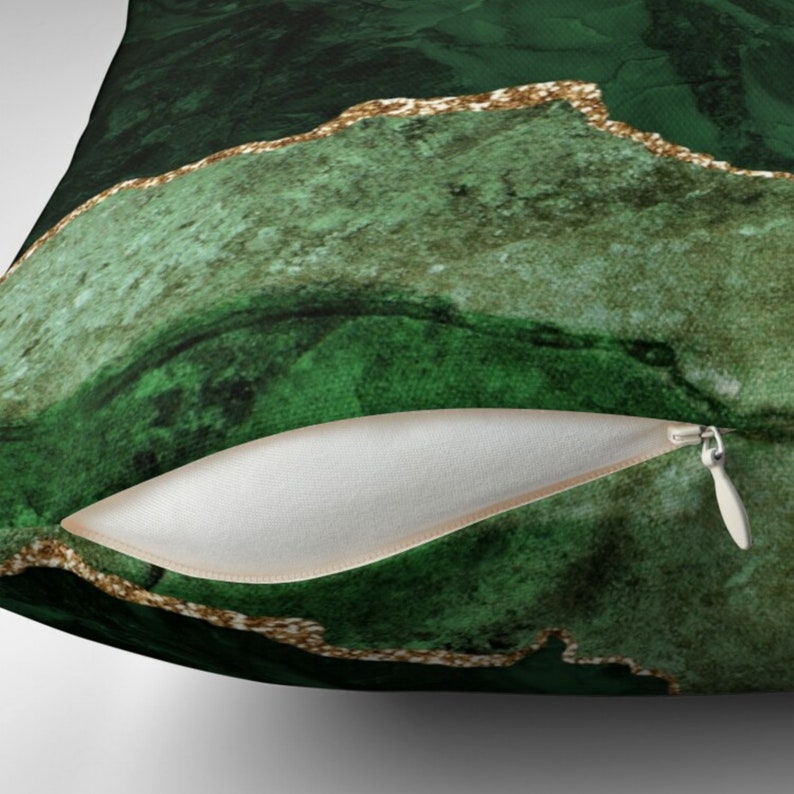 Cushion Covers UK Emerald Green & Gold Pillow Covers Throw Etsy UK
