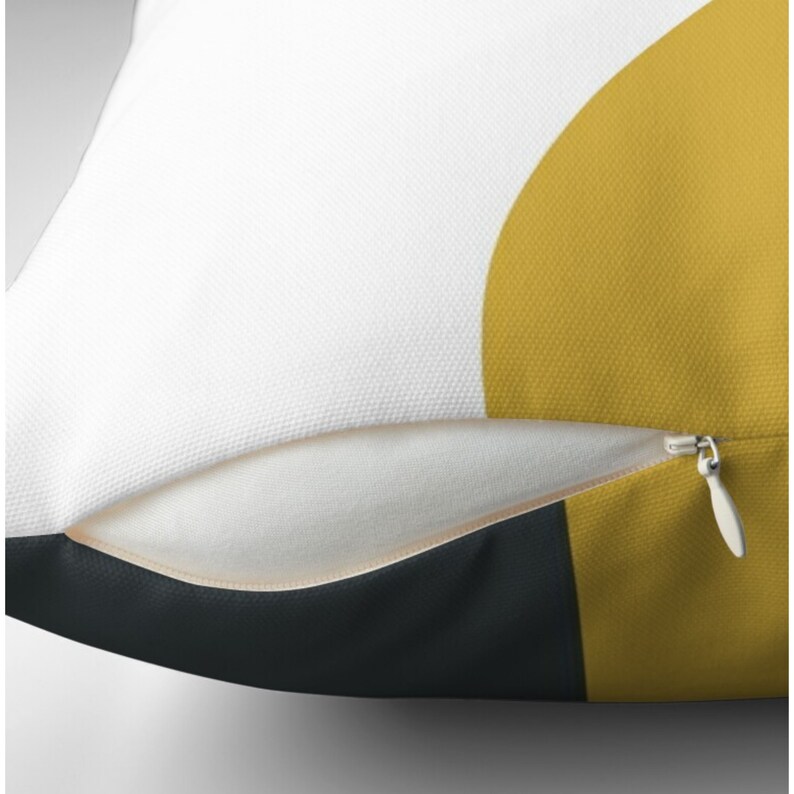 Abstract Yellow & Grey Pillow Cover Geometric Cushion Cover Etsy