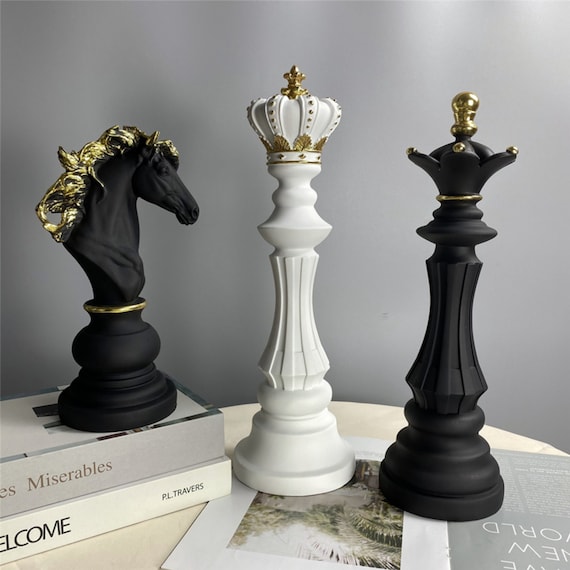 Chess Piece Statue Ornament, Home Decor Statues And Figurines, Ornaments & Accents For Office, Bedroom, Livingroom