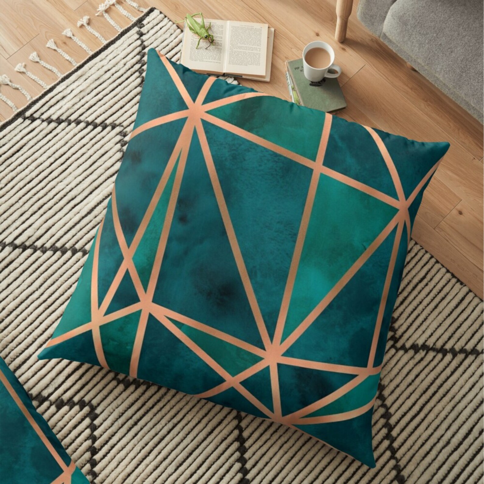 Cushion Covers UK Teal Green Blue & Copper Pillow Covers Etsy UK