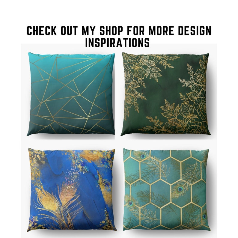 Black & Gold Cushion Covers Black Pillow Covers With Gold Etsy