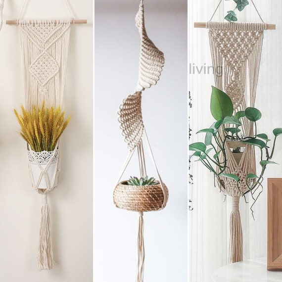 Handmade Macrame Plant Hangers (various colors) — Articulture Designs