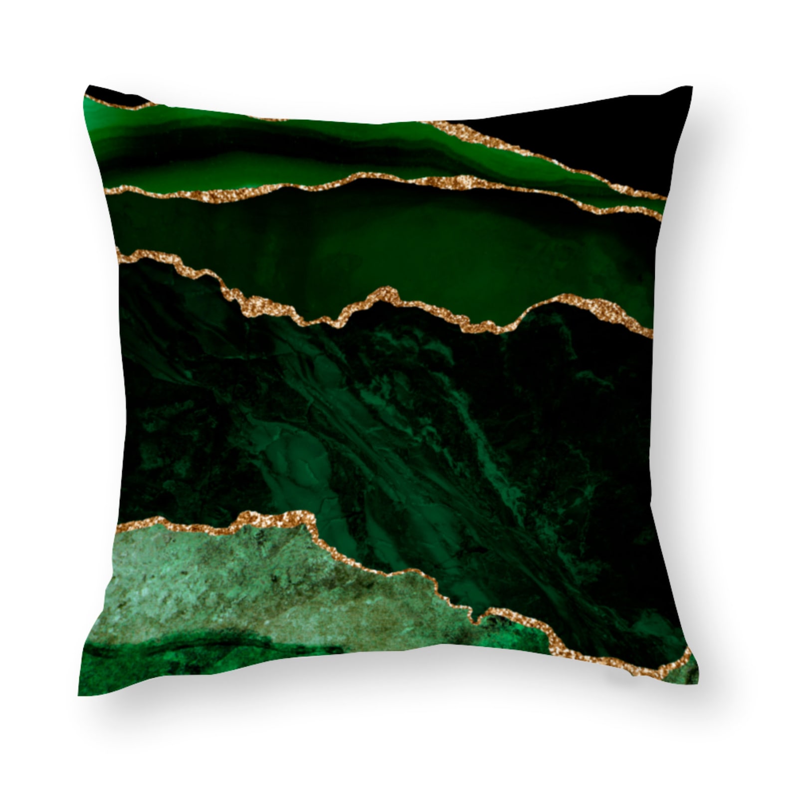 Cushion Covers UK Emerald Green & Gold Pillow Covers Throw Etsy UK